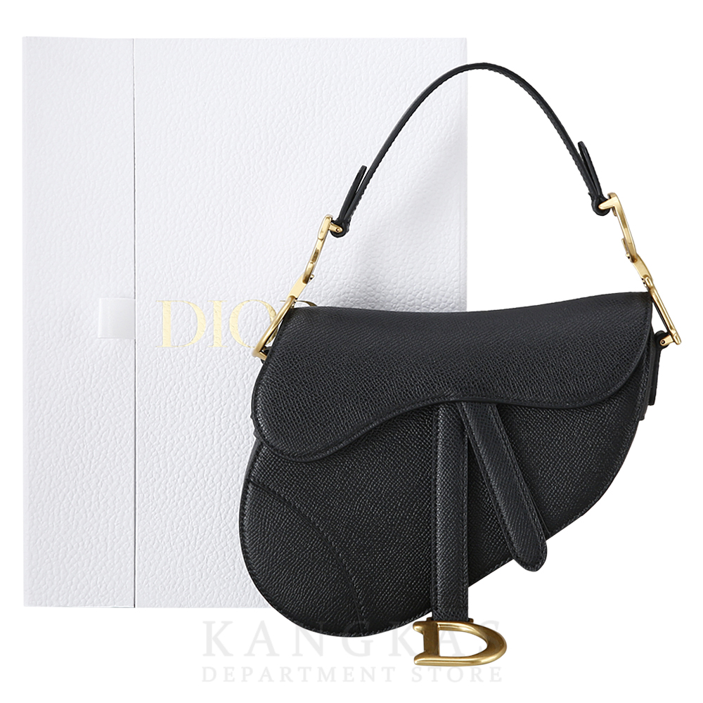 CHRISTIAN DIOR(USED)크리스찬디올 블랙 레더 새들백 미니